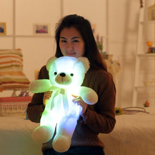 Creative Light Up LED Inductive Stuffed Animals Plush Toy Colorful Glowing Teddy Bear