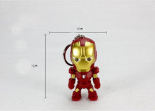 The Avengers Iron Man LED Flashlight Action Figures Toys With Sound Keychain Bags Accessories Gifts