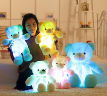 Creative Light Up LED Inductive Stuffed Animals Plush Toy Colorful Glowing Teddy Bear