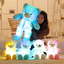 Creative Light Up LED Inductive Stuffed Animals Plush Toy Colorful Glowing Teddy Bear