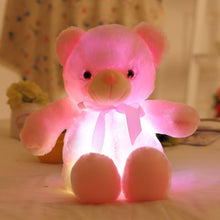 Creative Light Up LED Inductive Stuffed Animals Plush Toy Colorful Glowing Teddy Bear