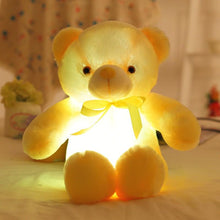 Creative Light Up LED Inductive Stuffed Animals Plush Toy Colorful Glowing Teddy Bear